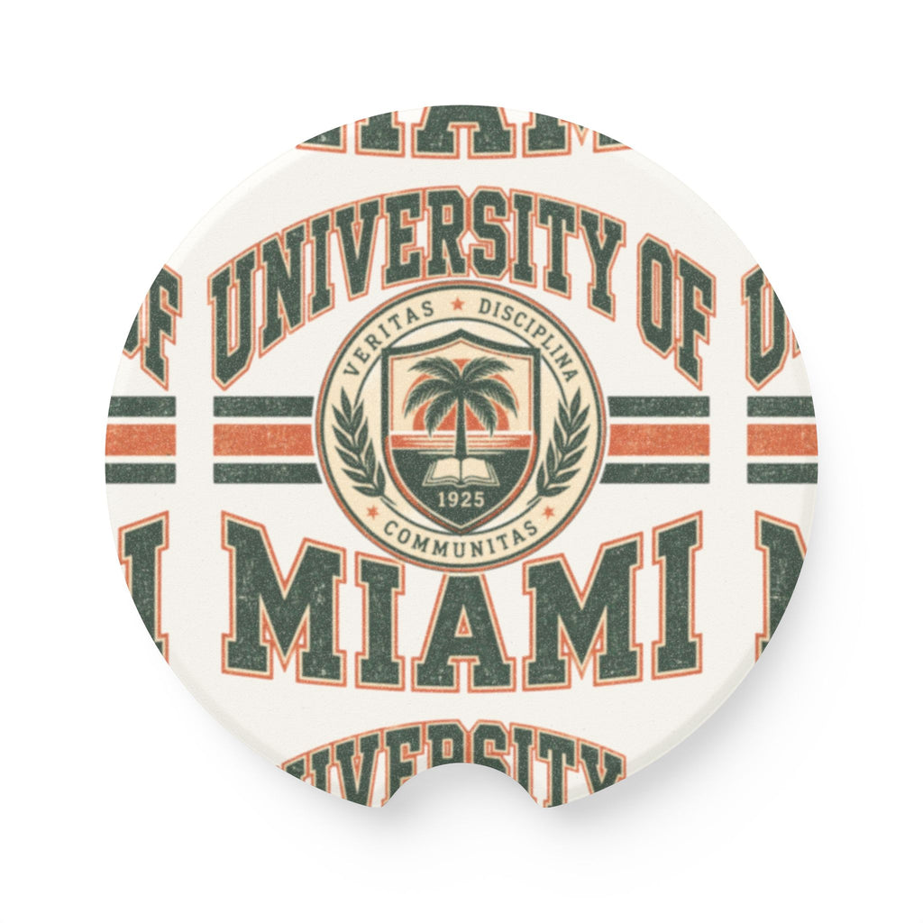 University of Miami Logo Soapstone Car Coaster