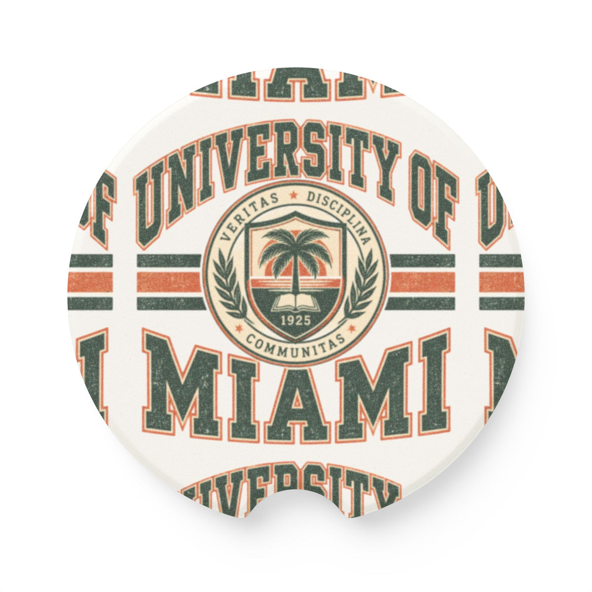University of Miami Logo Soapstone Car Coaster