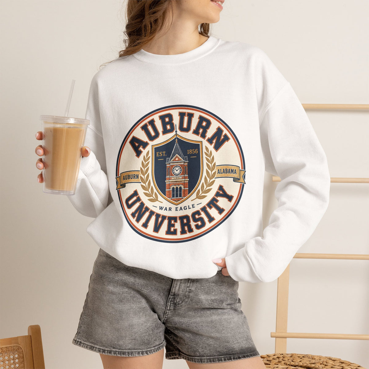 Auburn University Vintage Crest Crewneck Sweatshirt