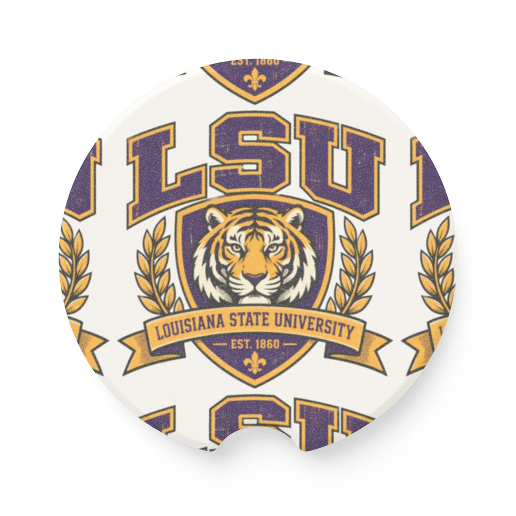 LSU Tigers Louisiana State University Soapstone Car Coaster