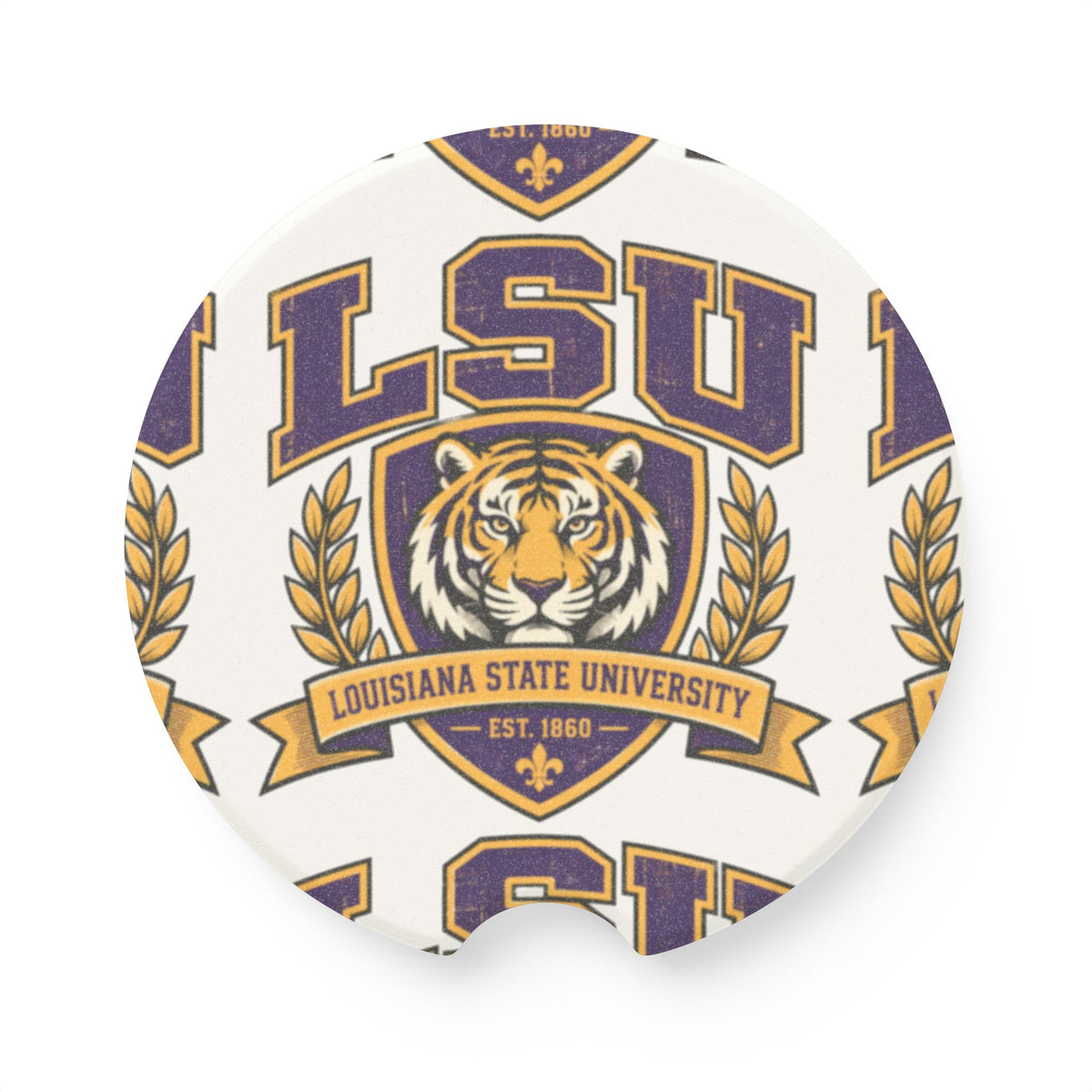 LSU Tigers Louisiana State University Soapstone Car Coaster