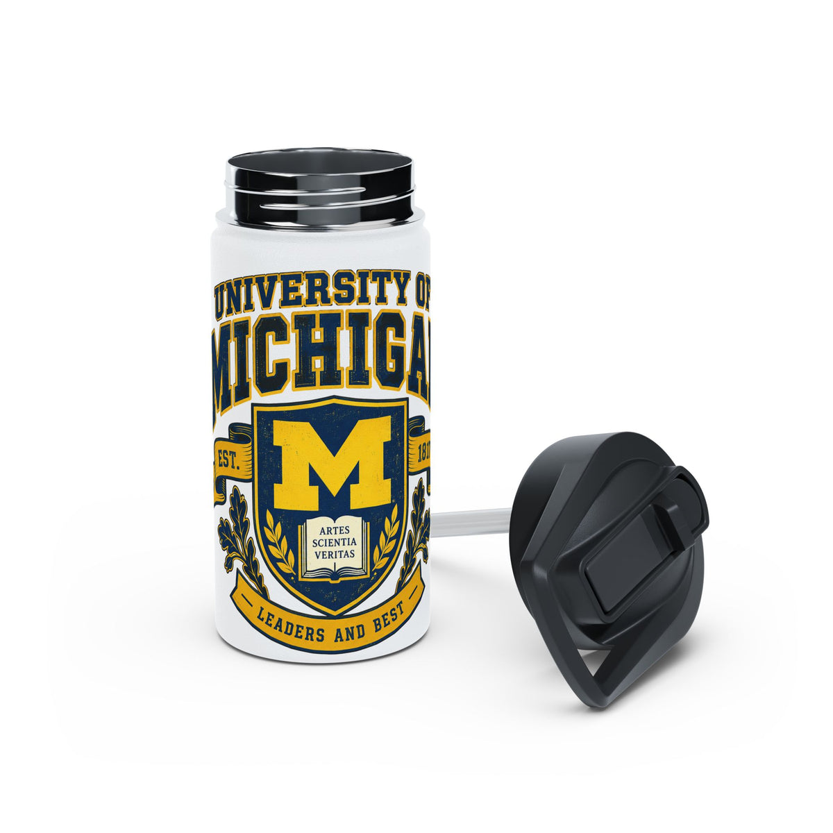 University of Michigan Wolverines Stainless Steel Water Bottle