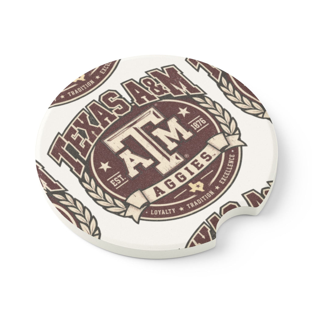 Texas A&M Aggies Logo Soapstone Car Coaster
