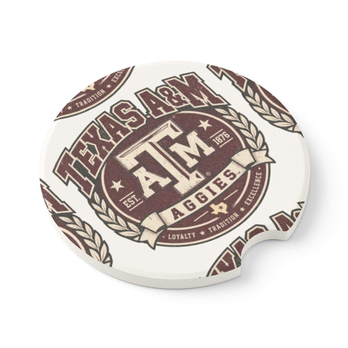 Texas A&M Aggies Logo Soapstone Car Coaster