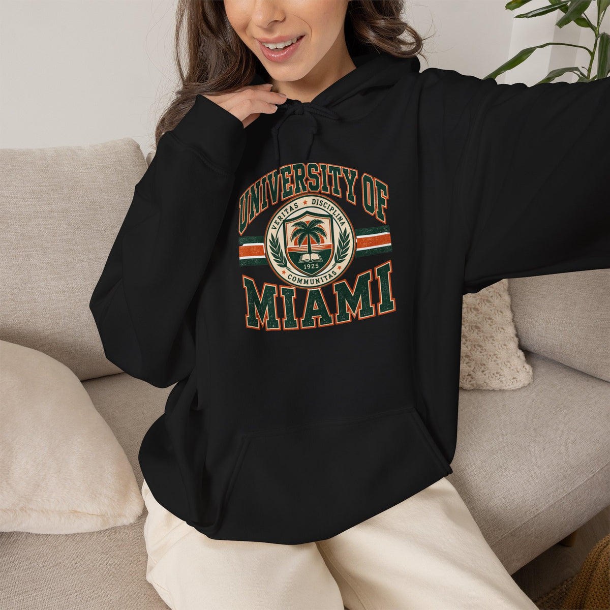 University of Miami College Logo Hoodie