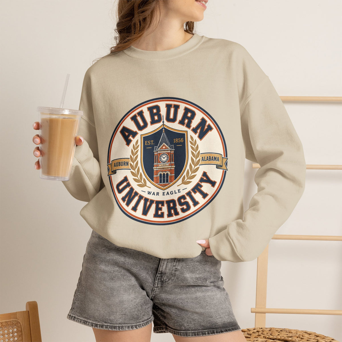 Auburn University Vintage Crest Crewneck Sweatshirt