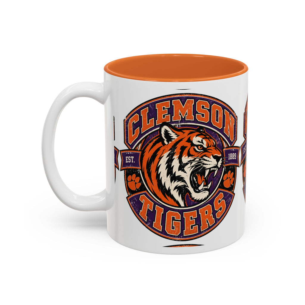 Clemson Tigers Logo Mug, Two-Tone Accent Mug