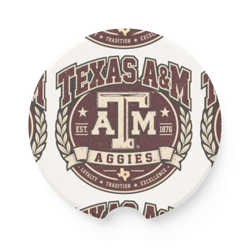 Texas A&M Aggies Logo Soapstone Car Coaster
