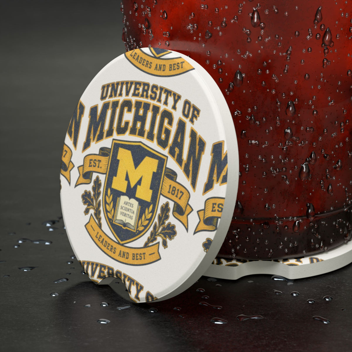 University of Michigan Soapstone Car Coaster