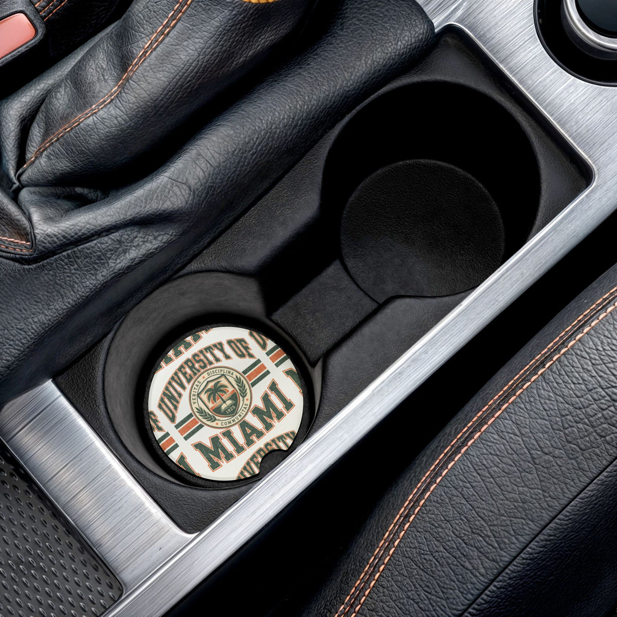 University of Miami Logo Soapstone Car Coaster