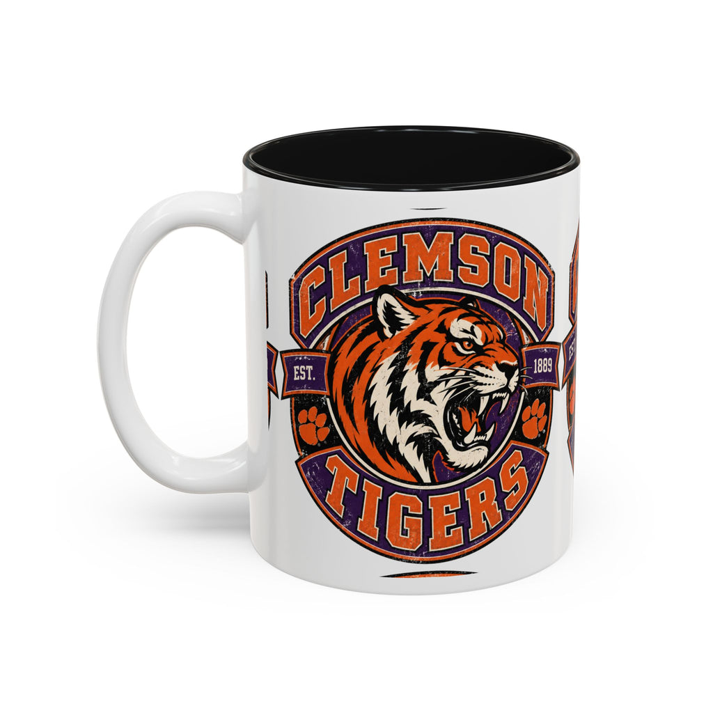 Clemson Tigers Logo Mug, Two-Tone Accent Mug