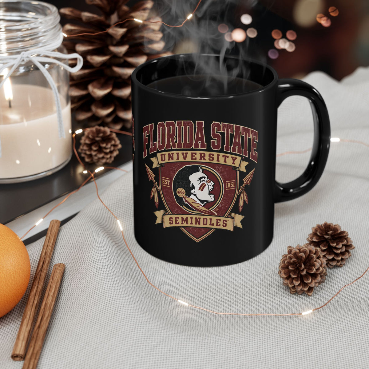 Florida State University Seminoles Black Mug