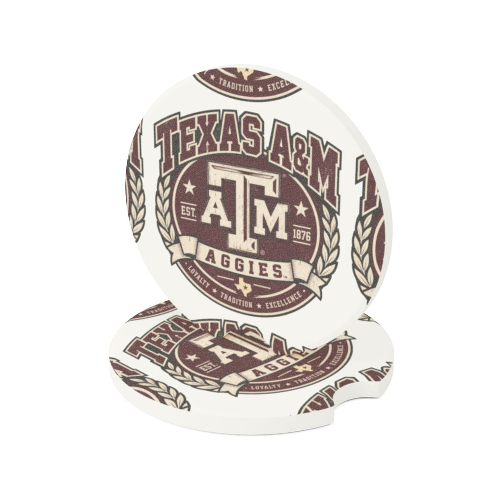 Texas A&M Aggies Logo Soapstone Car Coaster