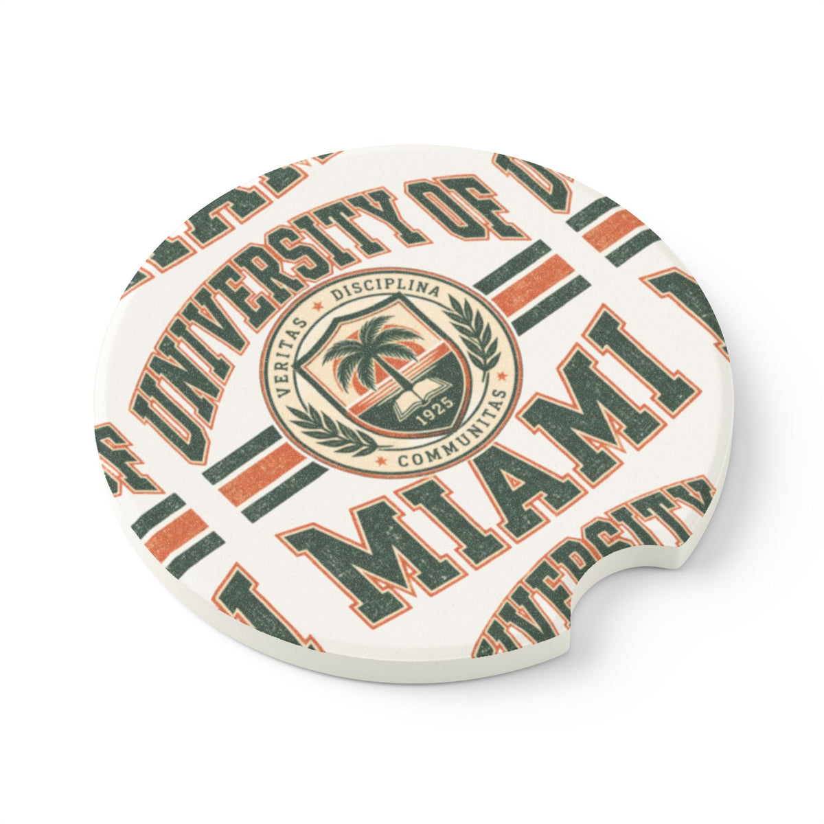 University of Miami Logo Soapstone Car Coaster