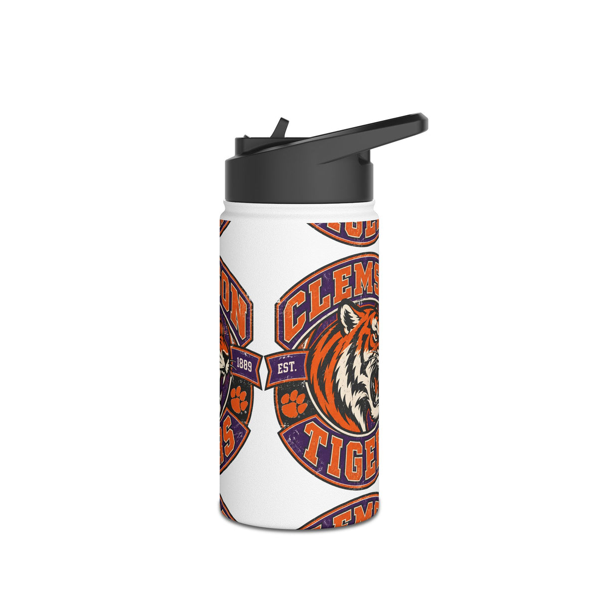 Clemson Tigers Stainless Steel Water Bottle