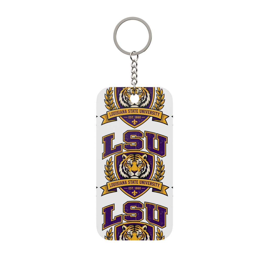 LSU Tigers Double-Sided Keychain Charm