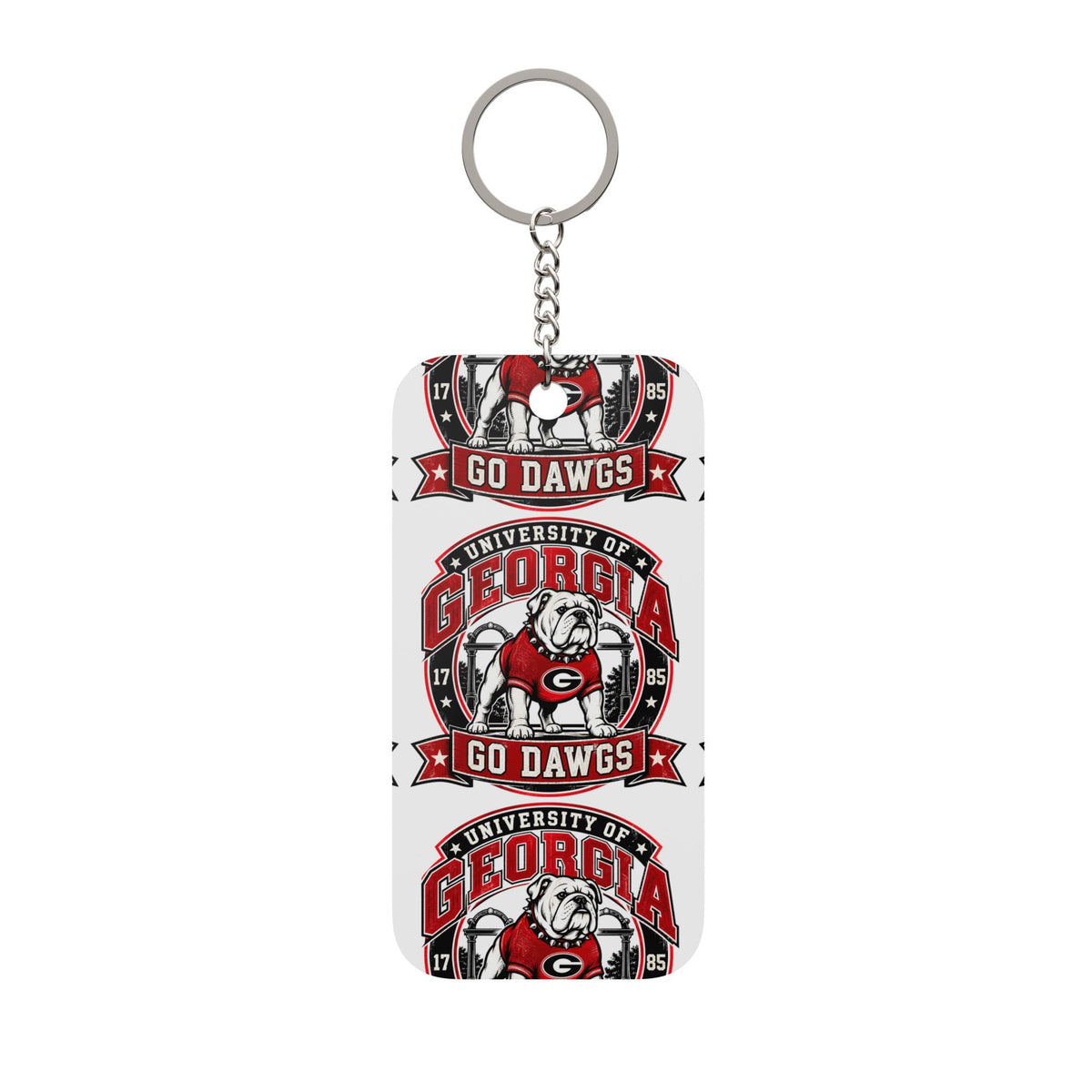 University of Georgia Go Dawgs Bulldog Double-Sided Keychain