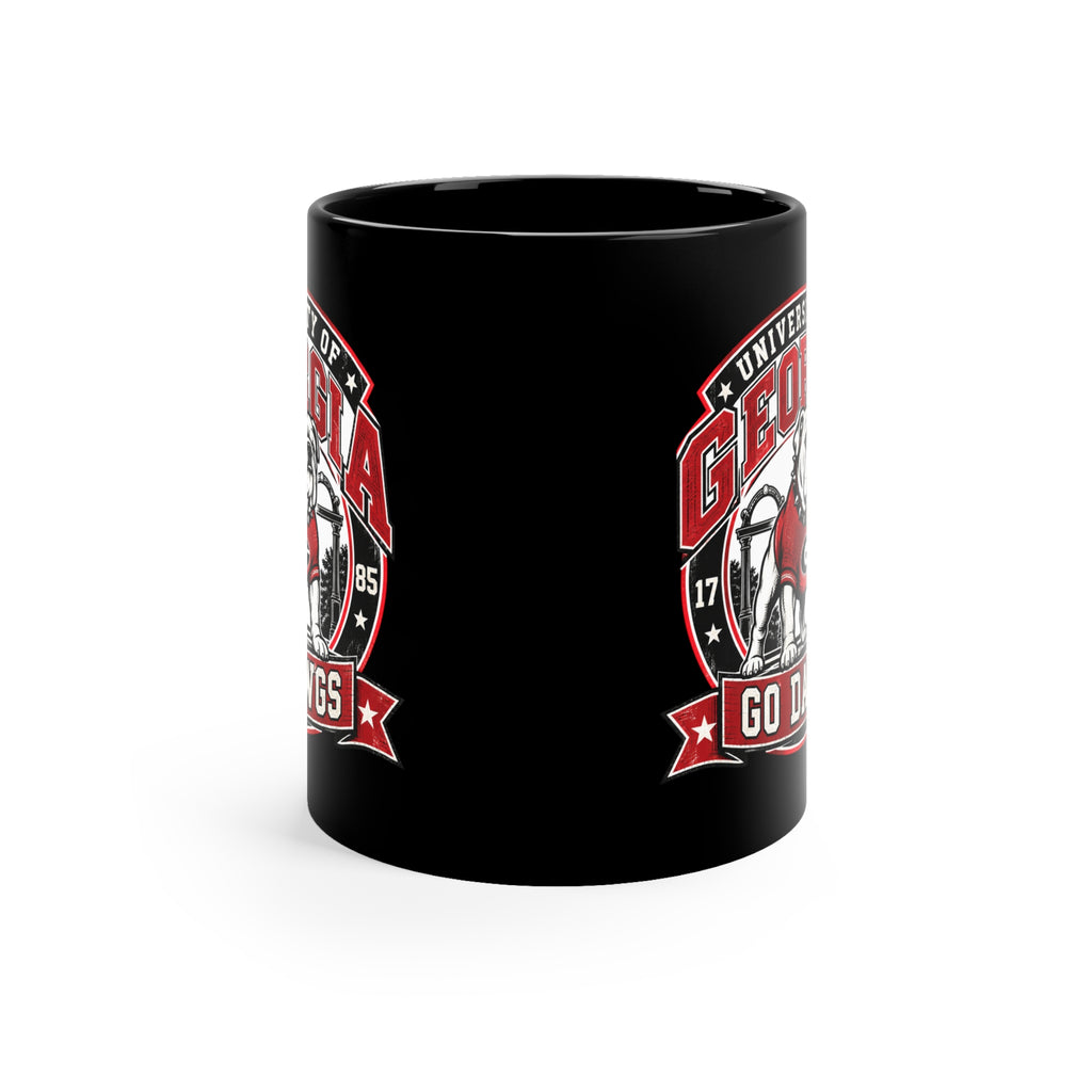 University of Georgia Go Dawgs Black Coffee Mug