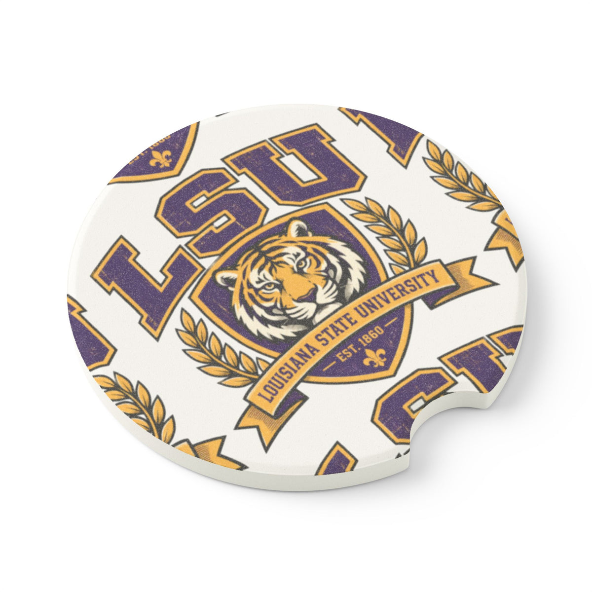 LSU Tigers Louisiana State University Soapstone Car Coaster
