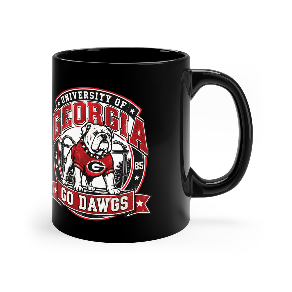 University of Georgia Go Dawgs Black Coffee Mug